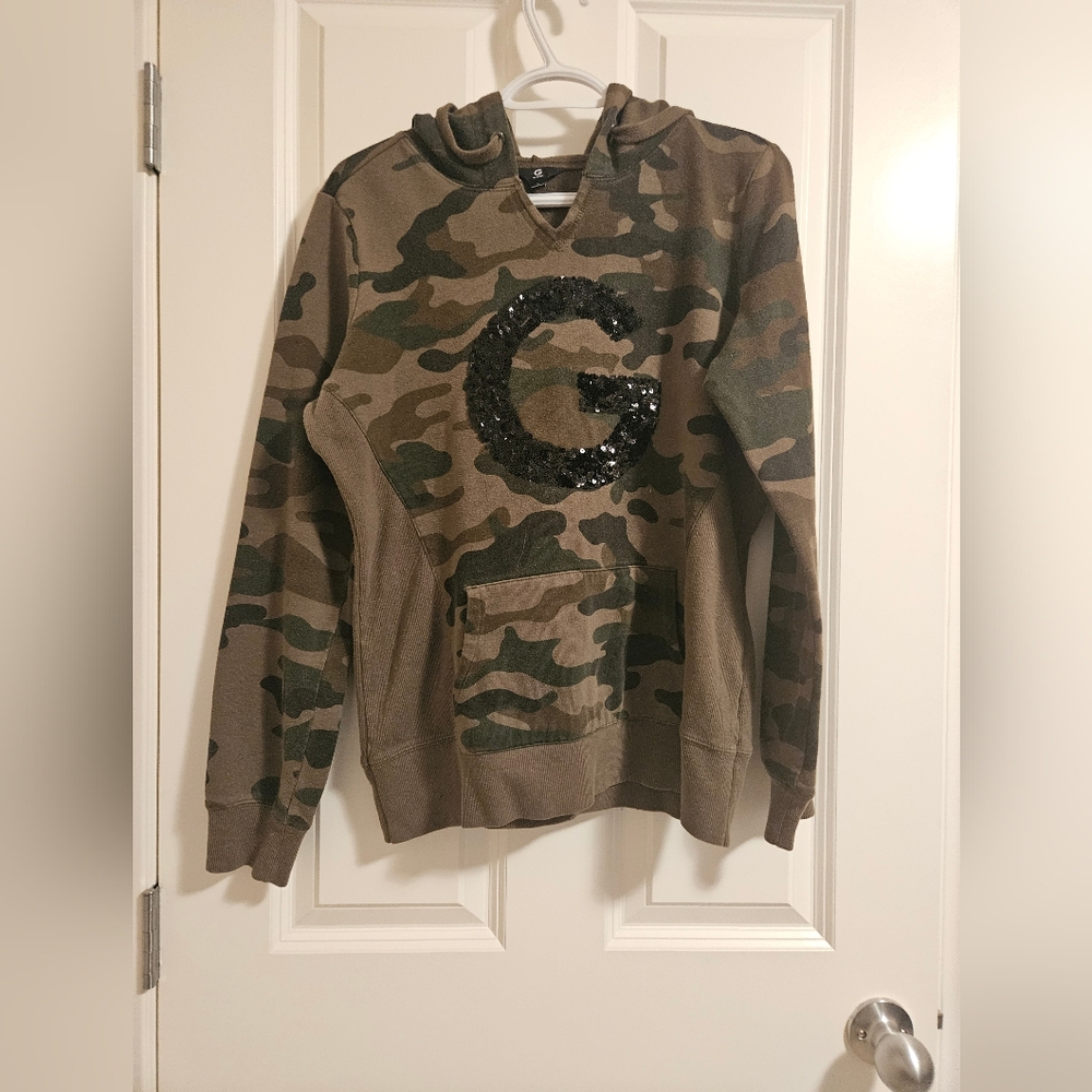 Guess Womans Large Camoflouge hoodie